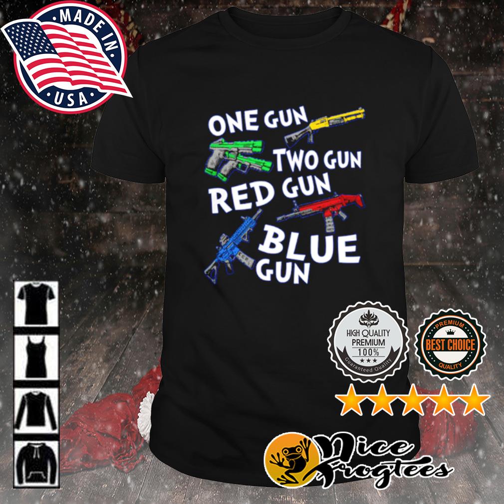 Details about   Popular New One Gun Two Gun Red Gun Blue Gun Funny Gildan T-Shirt Size S to 2XL 