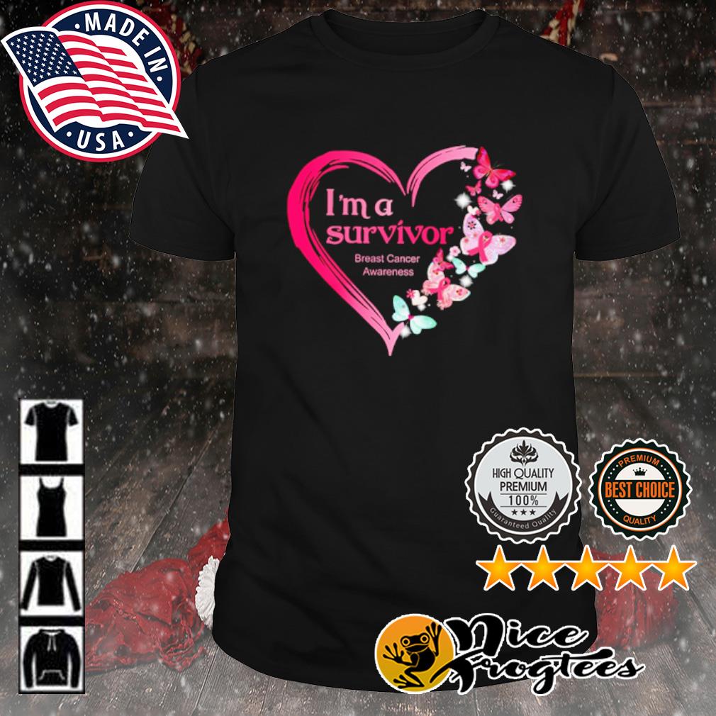 Download I'm a survivor breast cancer awareness Butterfly shirt, hoodie, sweatshirt and tank top