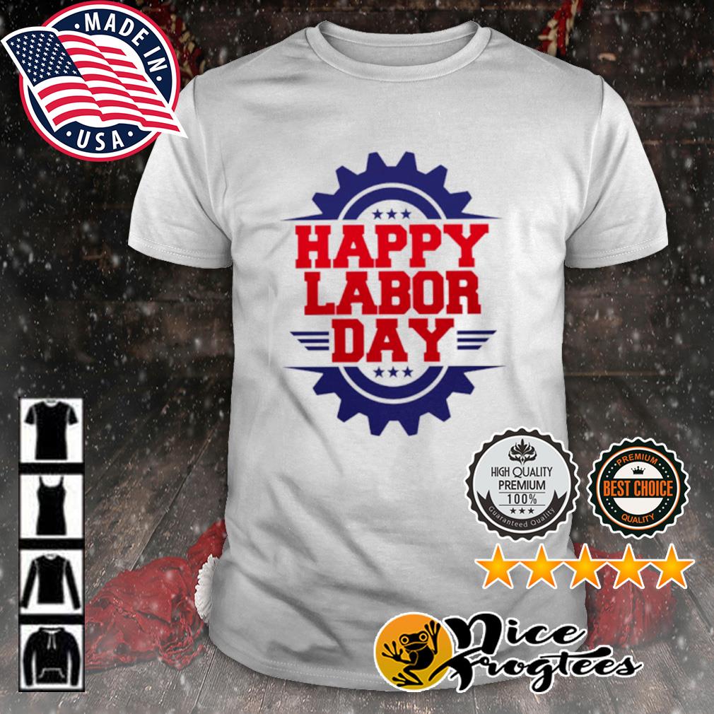 TooLoud Happy Labor Day ColorText Muscle Shirt