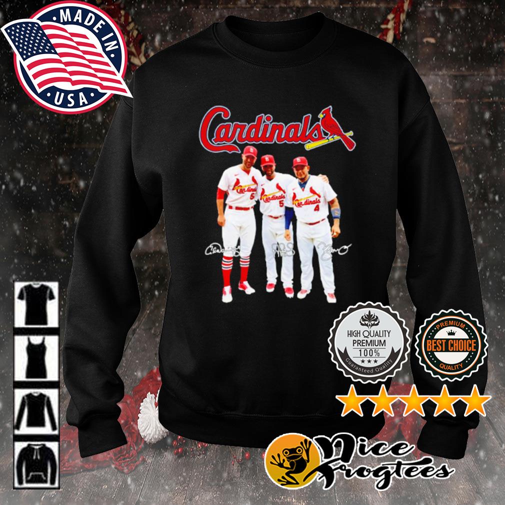 St. Louis Cardinals Adam Wainwright Albert Pujols and Yadier Molina friends  signatures, hoodie, sweatshirt and tank top