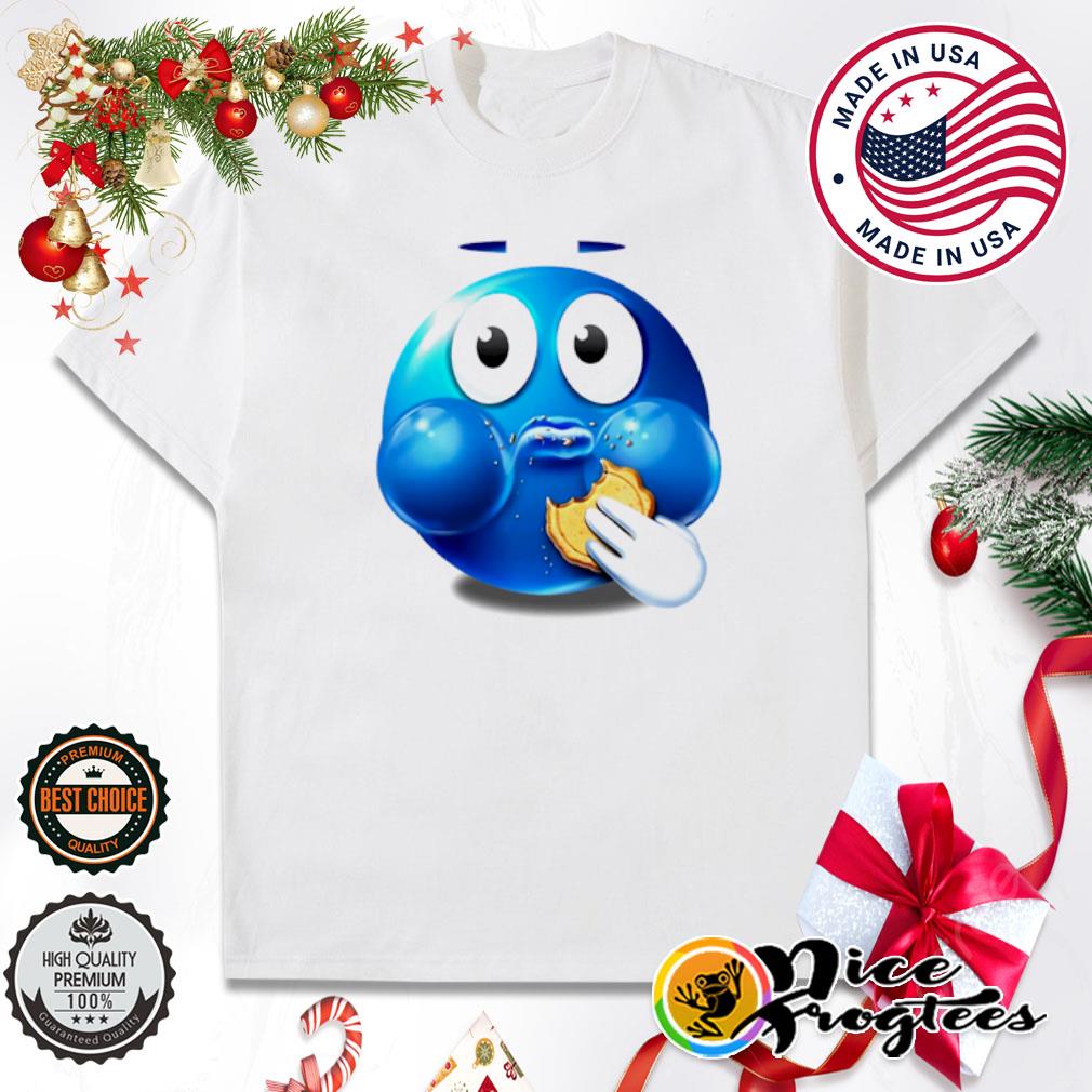 Cookie muncher blue emoji shirt