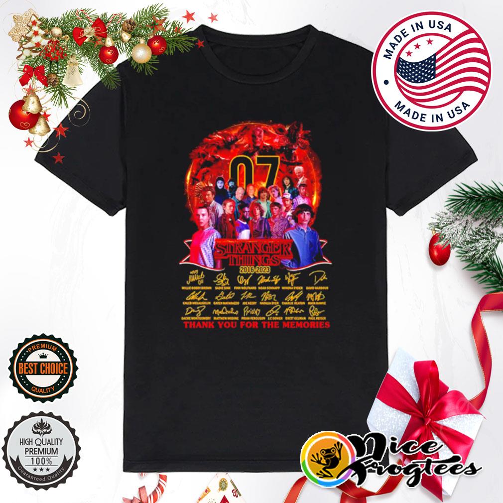 07 Years Of Stranger Things 2016 – 2023 thank you for the memories shirt