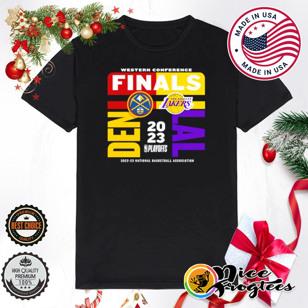 2023 playoffs NBA western conference Finals Los Angeles Lakers vs. Denver Nuggets shirt