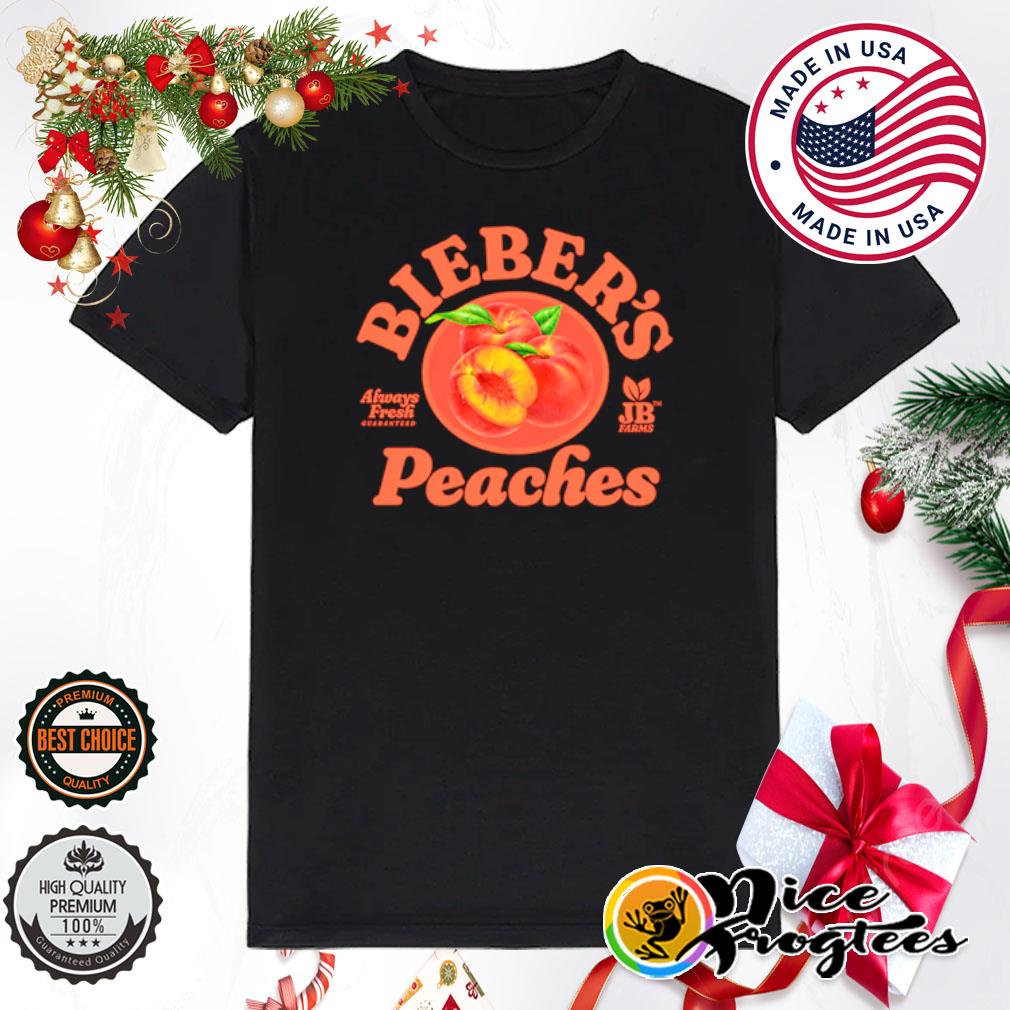 Bieber’s Peaches shirt