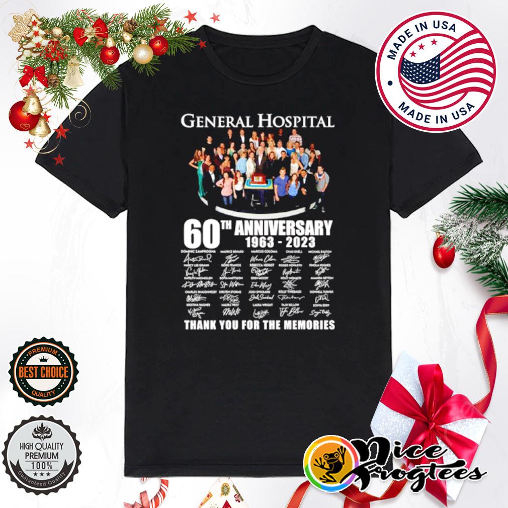 General Hospital 60th anniversary 1963-2023 signature thank you for the memories shirt