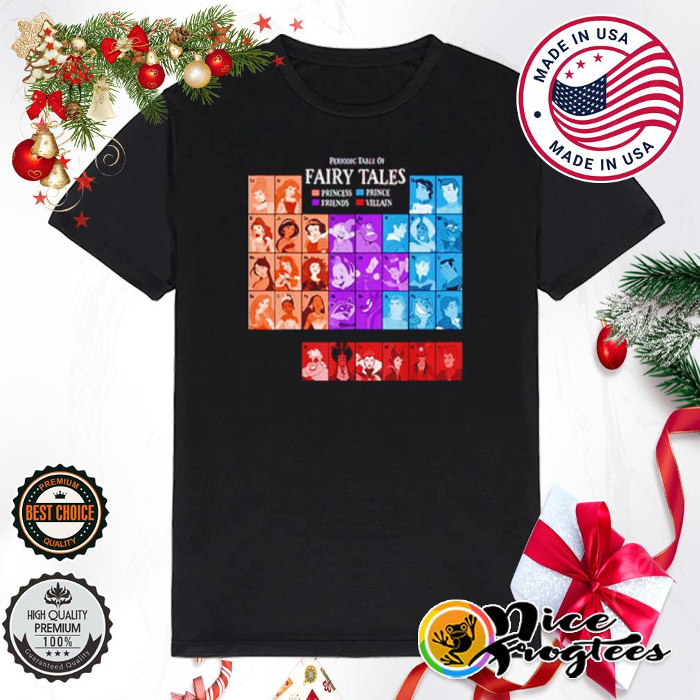 Princesses periodic table of fairy tales shirt