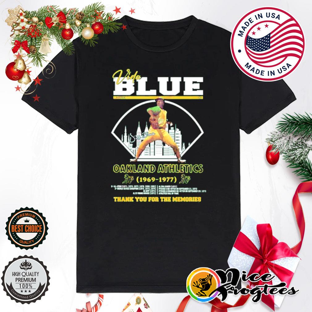 Vida Blue Oakland Athletics 1969 – 1977 Thank you for the memories shirt