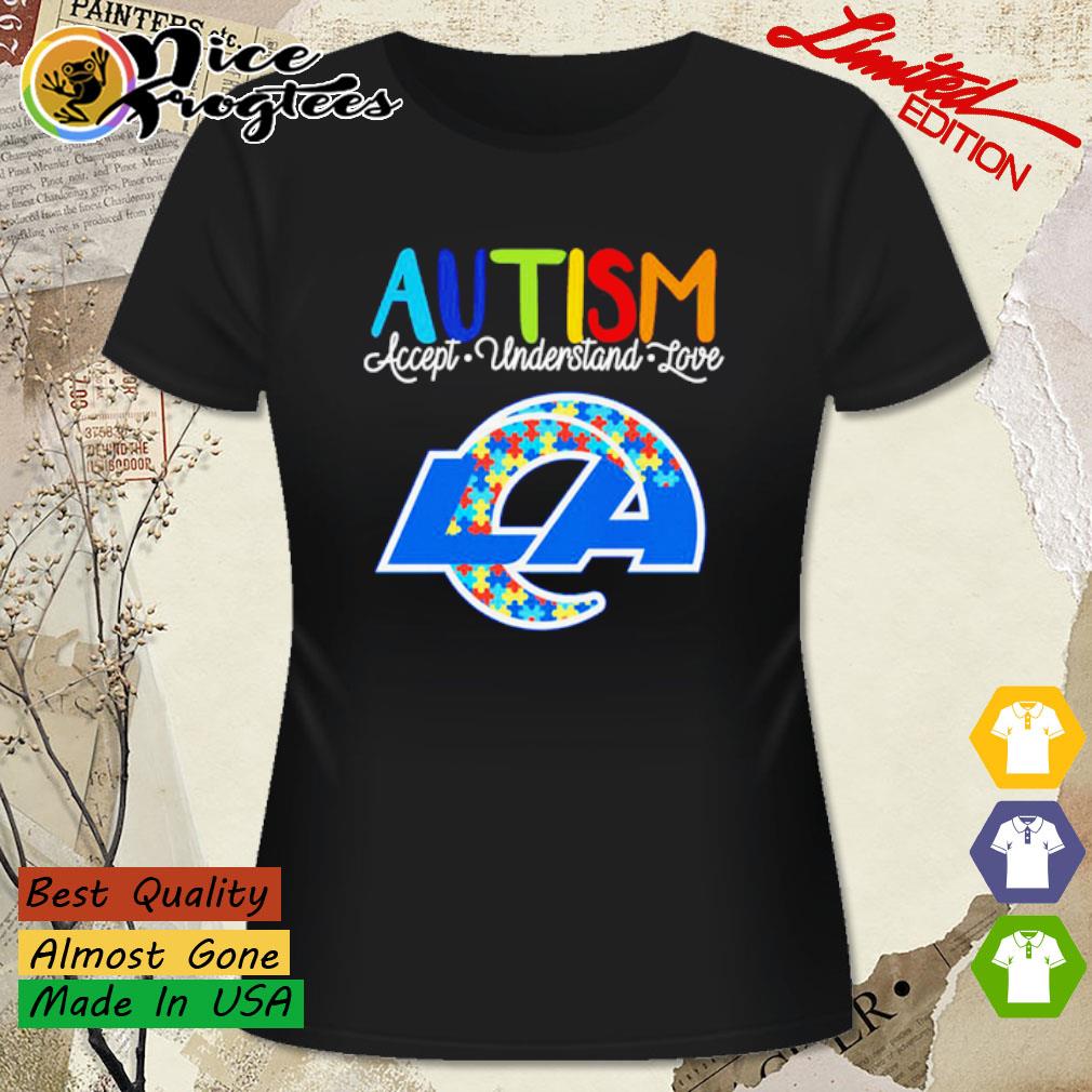 Los Angeles Rams NFL Autism Awareness Accept Understand love shirt