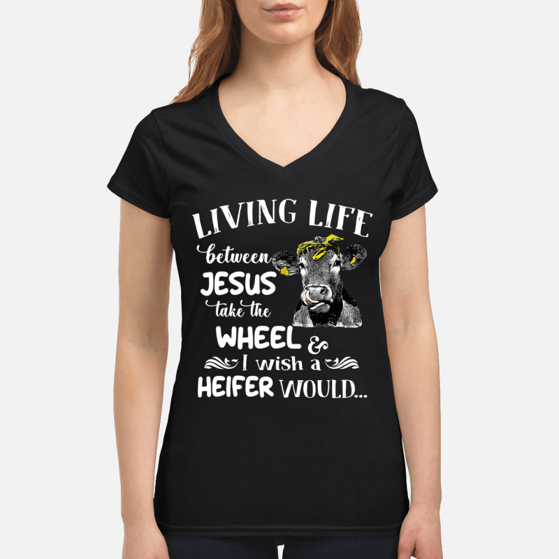 Живая жизнь между Иисусом за рулем, я хочу, чтобы телка была в футболке с V-образным вырезом